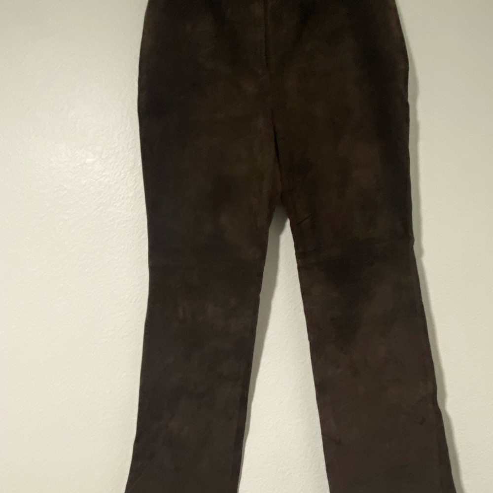 Brown suede pants